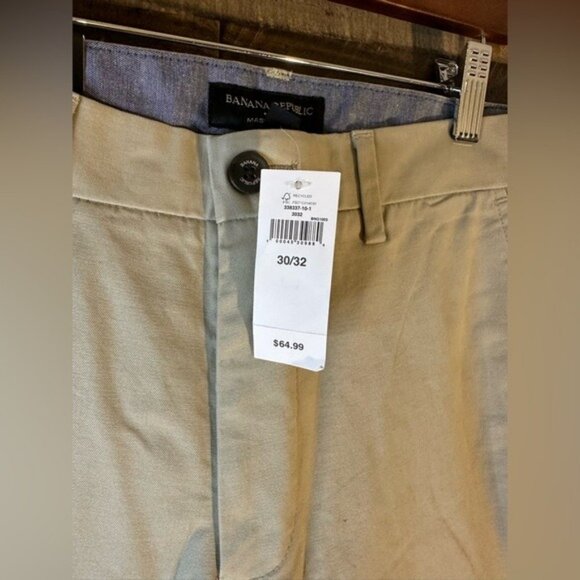 Banana Republic Mason Stretch Chino Pants 30X32 Beige Slim Fit Mens Casual Wear - Picture 2 of 5